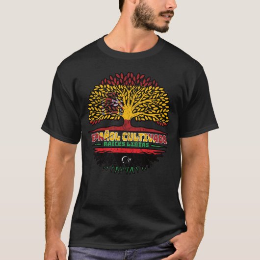 リビアスペインのスペイン国旗 Tシャツ (正面)