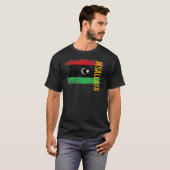 リビア人男性女性子供向けMsallataリビア国旗 Tシャツ (正面フル)