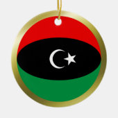リビア国旗のオーナメント セラミックオーナメント (正面)