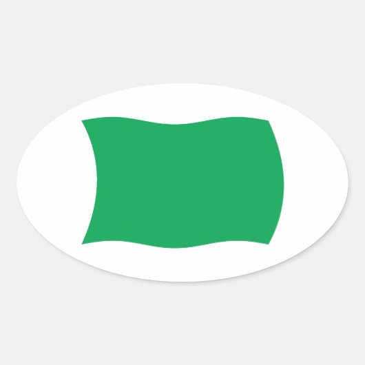 リビア国旗のシール 楕円形シール (正面)