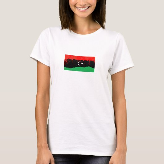 リビア国旗の様式化 Tシャツ (正面)