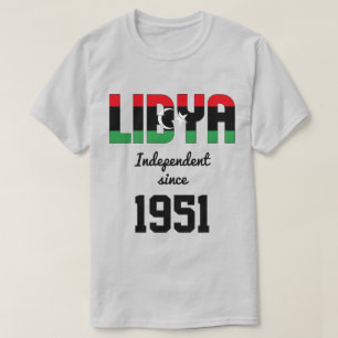 リビア国旗の独立性お祝い Tシャツ