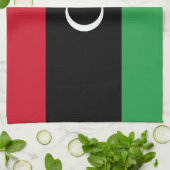 リビア国旗 キッチンタオル (折り畳み)