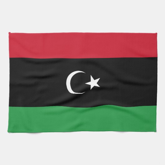 リビア国旗 キッチンタオル (横)