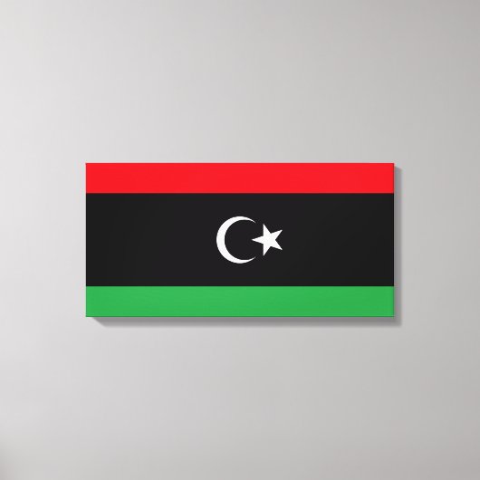 リビア国旗 キャンバスプリント (正面)