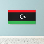 リビア国旗 キャンバスプリント (インサイチュ (ウッドフロア))