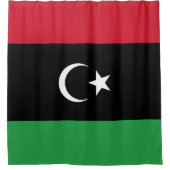リビア国旗 シャワーカーテン (正面)
