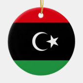 リビア国旗 セラミックオーナメント (正面)