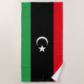 リビア国旗 ビーチタオル (正面)