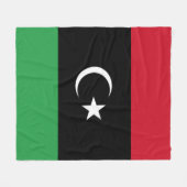リビア国旗 フリースブランケット (正面(横))