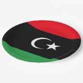 リビア国旗 ペーパープレート (アングル)