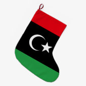 リビア国旗 ラージクリスマスストッキング (正面 (吊り時))
