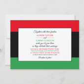 リビア国旗、リビア結婚国旗 招待状 (正面)