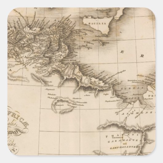 リビア、アフリカ スクエアシール (正面)