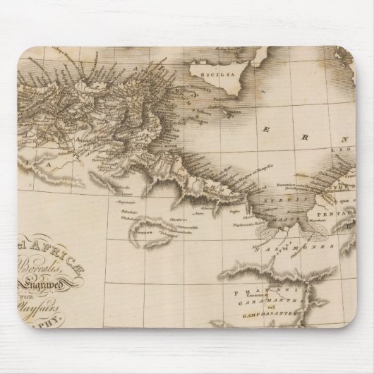 リビア、アフリカ マウスパッド (正面)