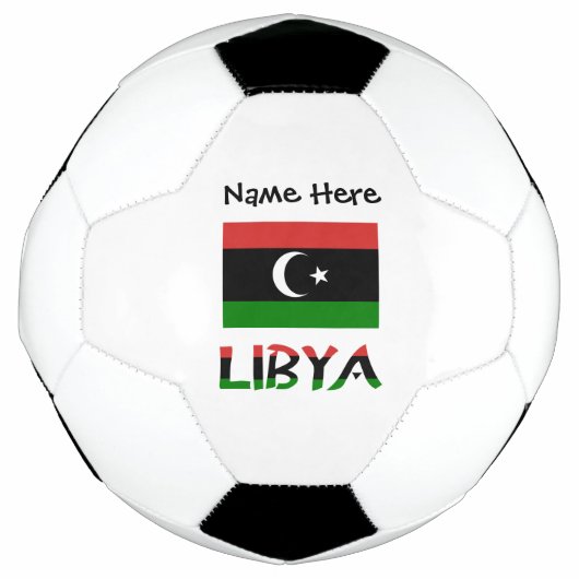 リビア リビア国旗 オーダーメイド サッカーボール (正面)