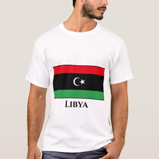 リビア(リビア)国旗 Tシャツ (正面)