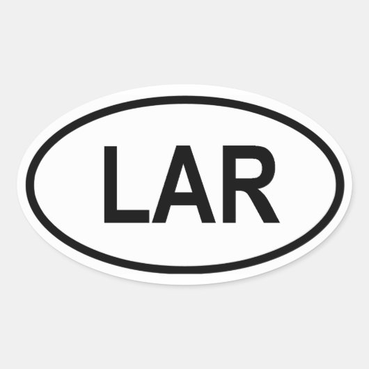 リビア「LAR」 楕円形シール (正面)