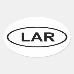 リビア「LAR」 楕円形シール