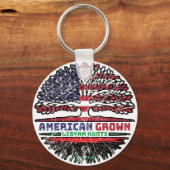 リビアUSアメリカ合衆国統一された州ツリー キーホルダー (正面)