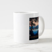 リビエイタリアンラ旅行ポスター ジャンボコーヒーマグカップ (正面右)