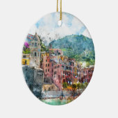 リビエラのイタリアイタリアンのCinque Terre セラミックオーナメント (右)