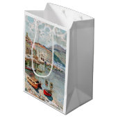 リビエラのヴィンテージ旅行 ミディアムペーパーバッグ (裏面アングル)