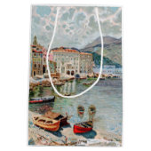 リビエラのヴィンテージ旅行 ミディアムペーパーバッグ (裏面)