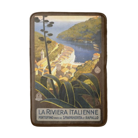 リビエライタリアンヴィンテージ旅行ポスターバスマット バスマット (正面縦)
