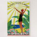 リビエラフランスのコートダジュールVintage旅行ポスター ジグソーパズル<br><div class="desc">1920年のヴィンテージアートのデコ旅行ポスターのREPRO.プリントPLMがコートダジュールへの観光を促進フランスの( Riviera )。アーティストの裁量でデジタル化および復元。丈夫な厚紙で作られ、チップボードに取り付けられたパズルは、鮮やかでフルカラーでプリントされている。贈り物として、または単に自分のために完璧！</div>