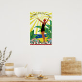 リビエラフランスのコートダジュールVintage Travel ポスター (キッチン)