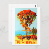 リビエラフランスのフランスヴィンテージ旅行 ポストカード (正面/裏面)