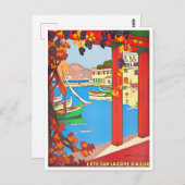 リビエラフランスのフランスヴィンテージ旅行 ポストカード (正面/裏面)