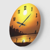 リビエラマヤカンクンメキシコカリブの海アットドーン ラージ壁時計 (傾斜)