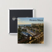 リビエラマヤカンクンメキシコ – スクエアボタン 缶バッジ (正面&裏面)