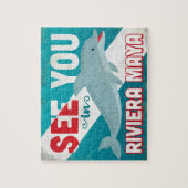 リビエラマヤドルフィン – レトロヴィンテージトラベル ジグソーパズル (縦)