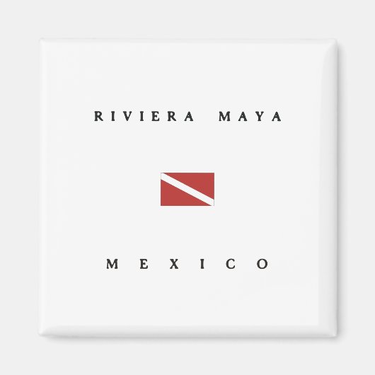 リビエラマヤメキシコスキューバダイブ国旗 マグネット (正面)