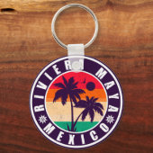 リビエラマヤメキシコパームツリーズヴィンテージ土産 キーホルダー (正面)