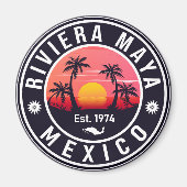 リビエラマヤメキシコレトロサンセットデマリティズパーム マグネット (正面)