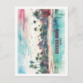 リビエラマヤメキシコ有名な旅行プレイスウォーターカラー ポストカード (正面)