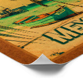 リビエラマヤ葉書パームツリーヴィンテージトラベル ポスター (角)