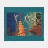 リビエラ旅行ポスター# 1 フリースブランケット (正面(横))