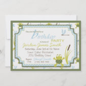 リビットスイミングフロッグ誕生日招待状A7-B 招待状 (裏面)