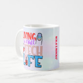 リビパーソナライズされたングカラフル爪、 ネイルテックライフマグ コーヒーマグカップ (正面左)