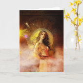 リビングおとぎ話グリーティングカード カード (黄色い花)