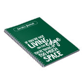 リビングおもしろいオンエッジやる気を起こさせることわざターコイズ ノートブック (右側)