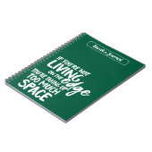 リビングおもしろいオンエッジやる気を起こさせることわざターコイズ ノートブック (左側)