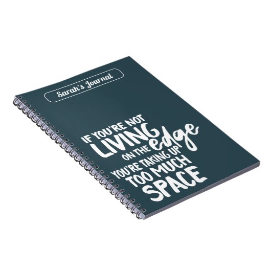 リビングおもしろいオンエッジやる気を起こさせることわざブルー ノートブック (右側)