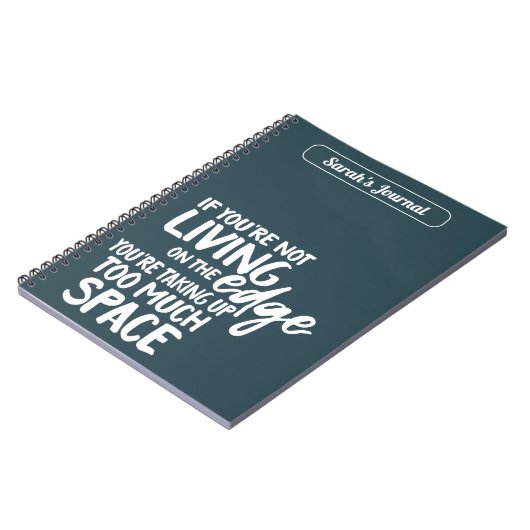 リビングおもしろいオンエッジやる気を起こさせることわざブルー ノートブック (左側)