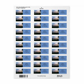 「リビングアットザレイク」差出人住所ラベル ラベル (フルシート)